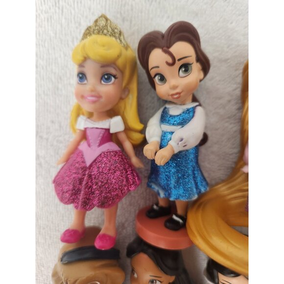 Lot of 10 Disney Animators Collection Mini Princess Doll Figures 3.5” - Picture 7 of 10